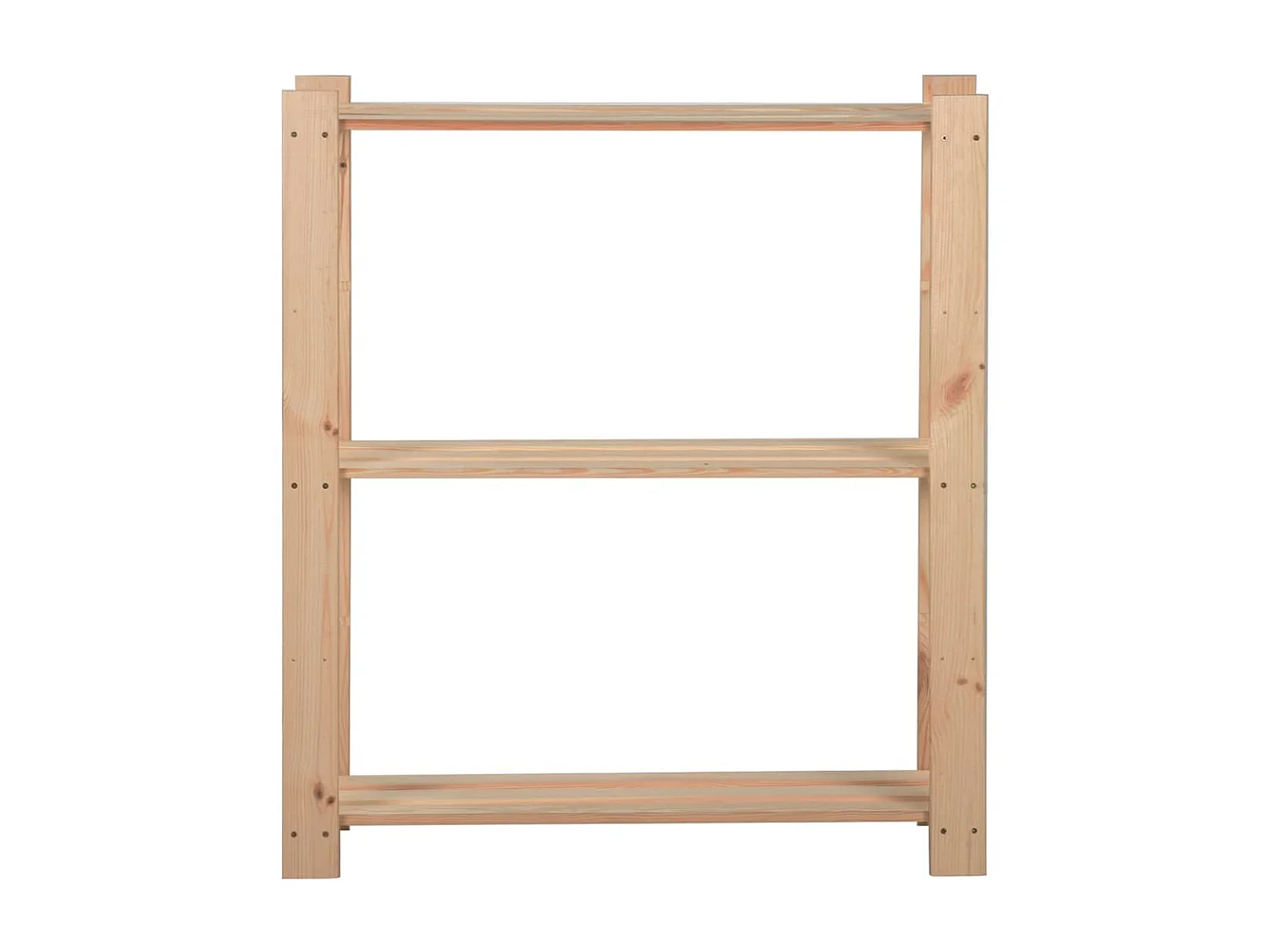 Étagère de stockage 3 niveaux 80x28,5x90 cm Bois de pin massif OFR91386 BonneVie Meuble