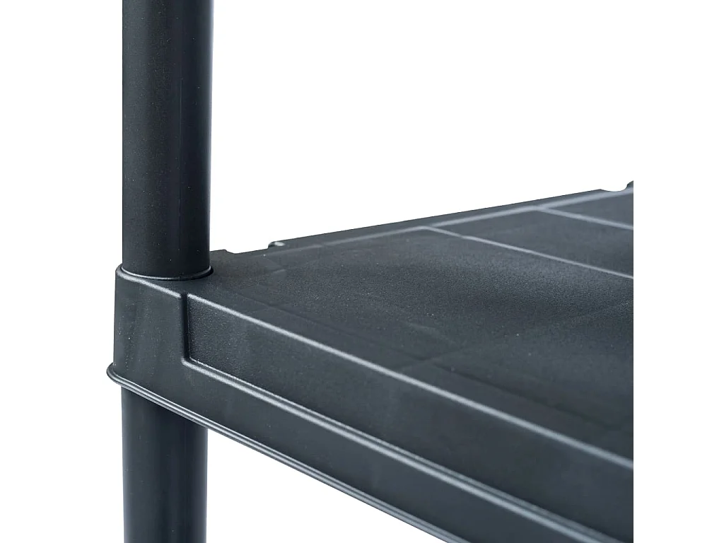 Estantería de plástico 5 unidades 125 kg 60x30x180 cm negro ES991486
