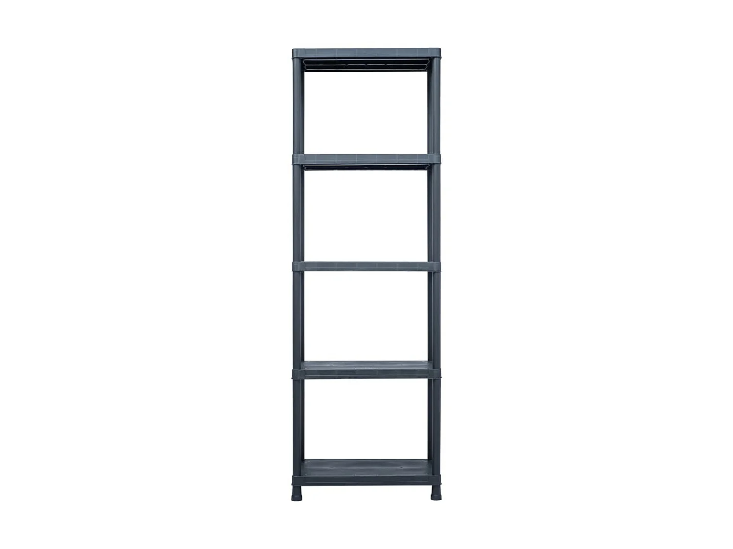 Étagères de rangement 5 pcs Noir 125 kg 60x30x180 cm Plastique OFR29262 BonneVie Meuble