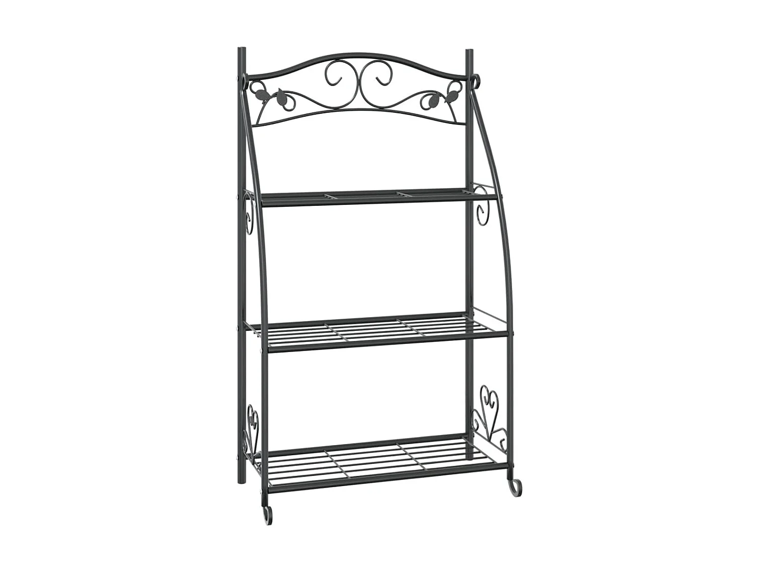 Étagère à fleurs Noir 56x30x96 cm Acier OFR82975 BonneVie Meuble