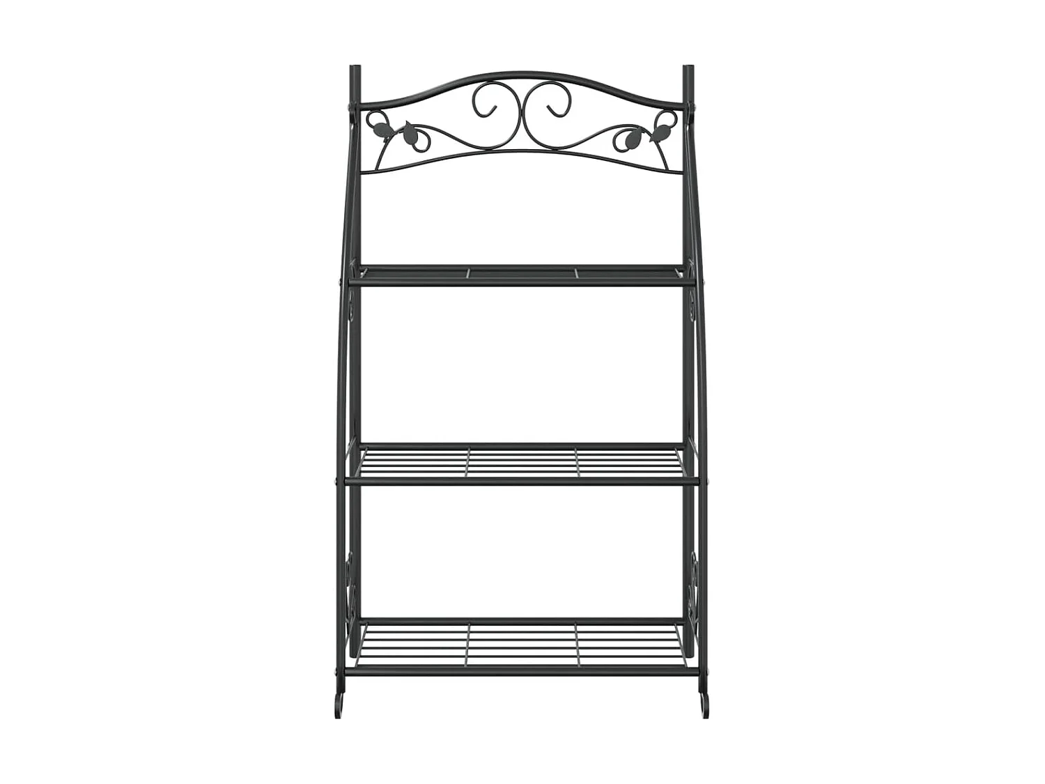 Étagère à fleurs Noir 56x30x96 cm Acier OFR82975 BonneVie Meuble