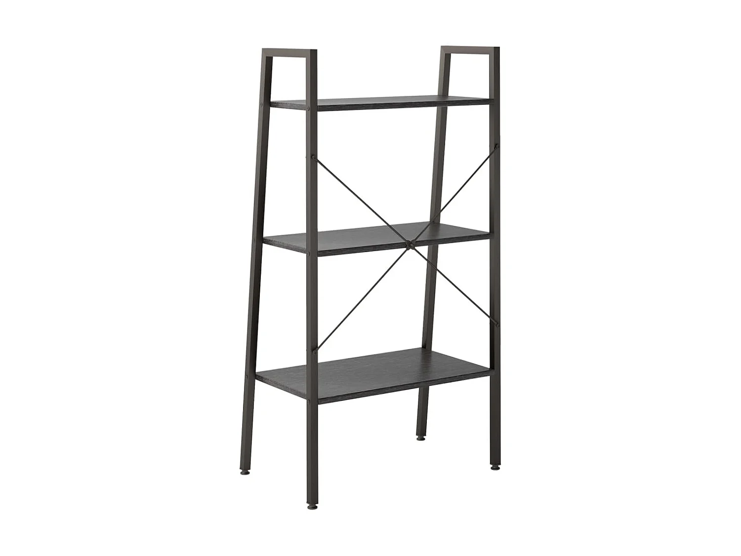 Étagère sur pied 3 niveaux Noir 56x35x108 cm OFR90659 BonneVie Meuble