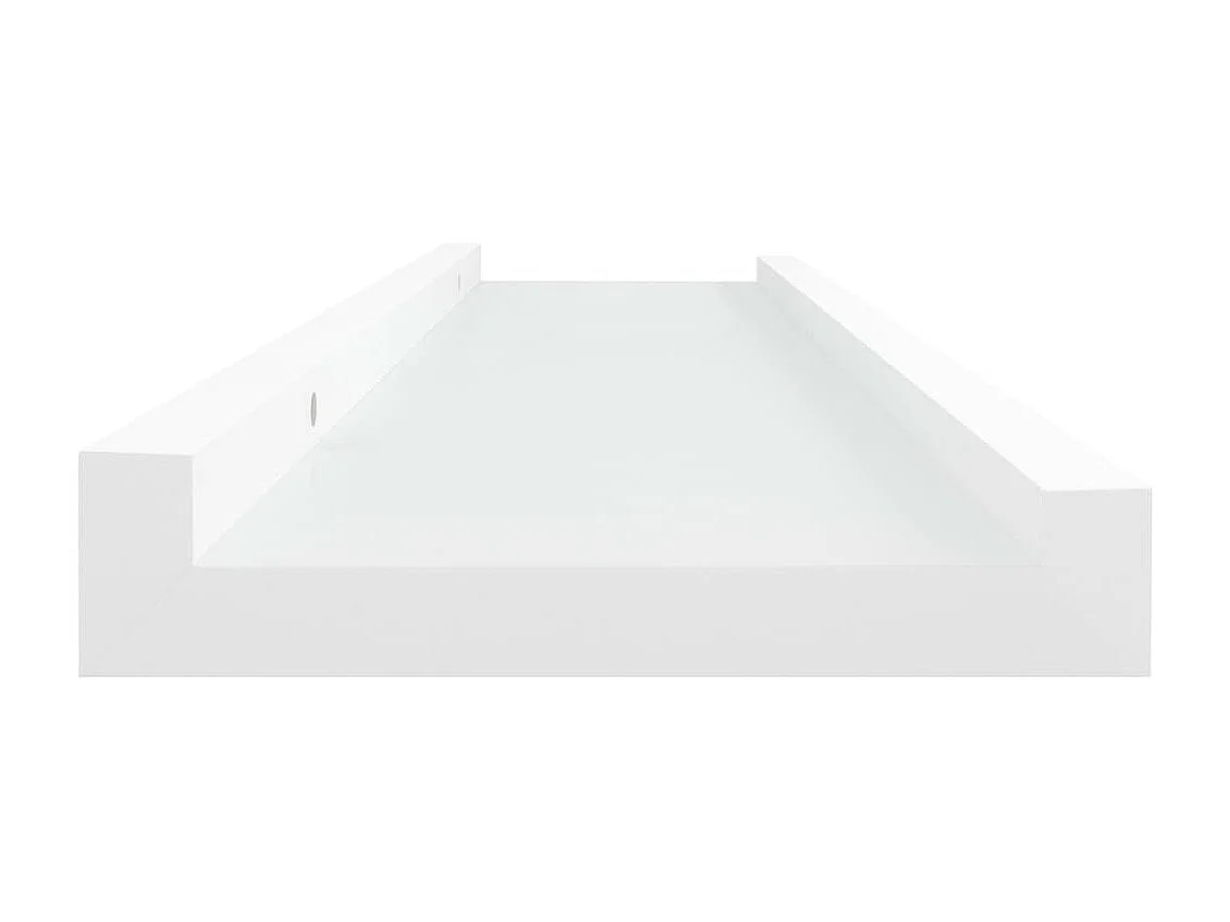 Étagères à rebord pour cadre photo 2 pcs Blanc 40x9x3 cm MDF OFR56053 BonneVie Meuble