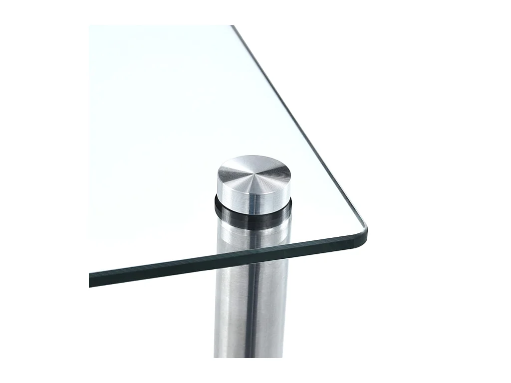 Étagère 4 niveaux Transparent 40x40x100 cm Verre trempé OFR42205 BonneVie Meuble