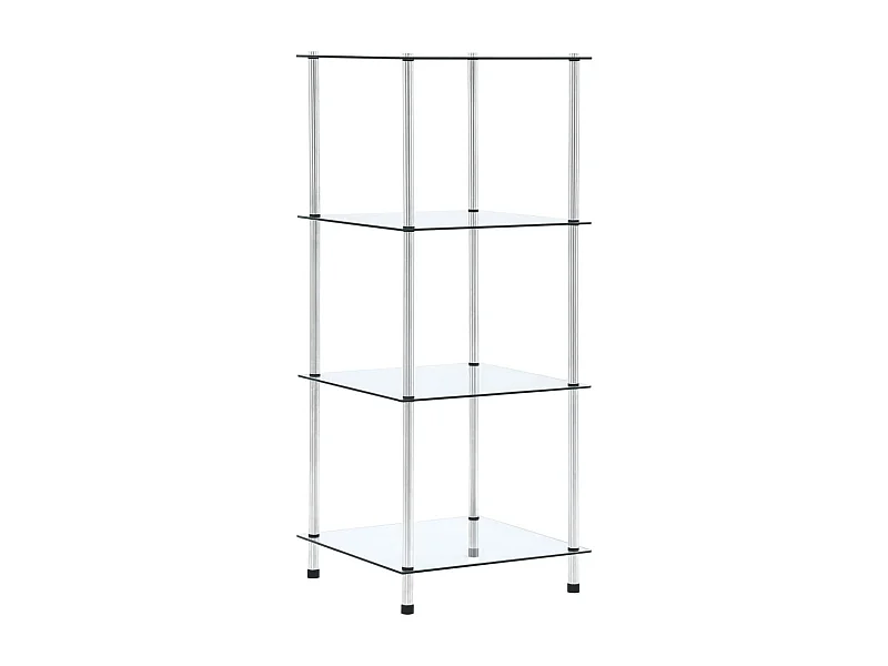 Kastje 4-laags 40x40x100 cm gehard glas transparant NL980328