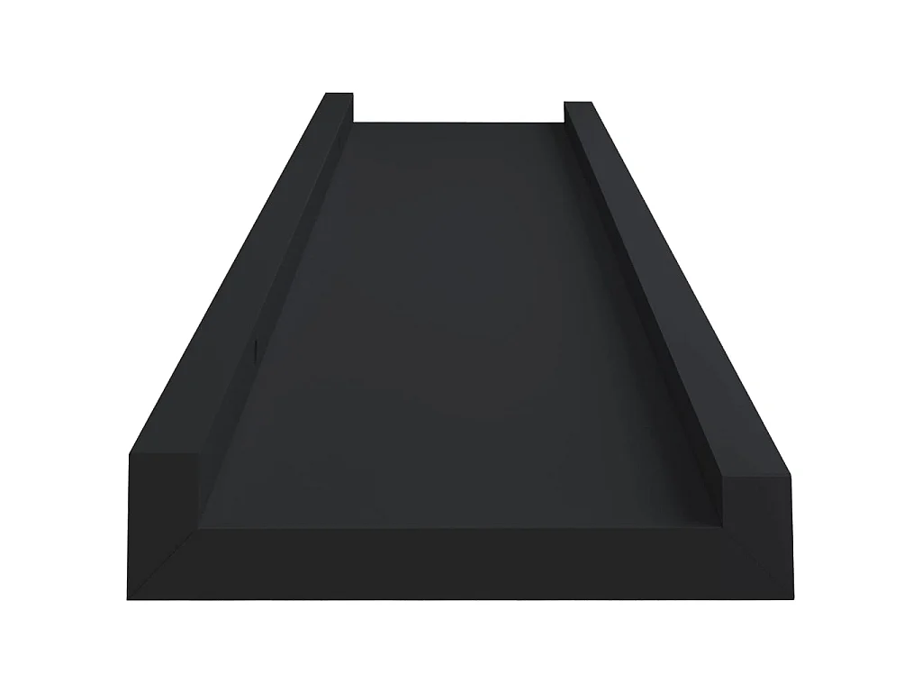 Étagères à rebord pour cadre photo 2 pcs Noir 60x9x3 cm MDF OFR24517 BonneVie Meuble