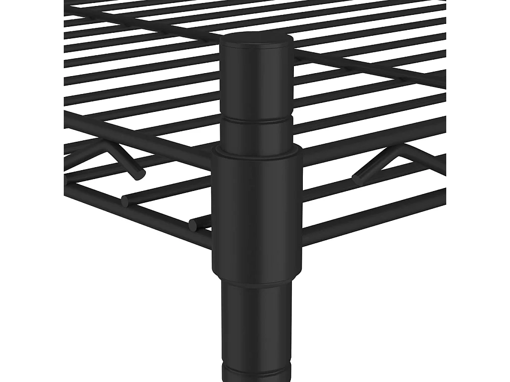 Étagère de rangement 3 niveaux 60x35x76 cm noir 150 kg OFR93961 BonneVie Meuble