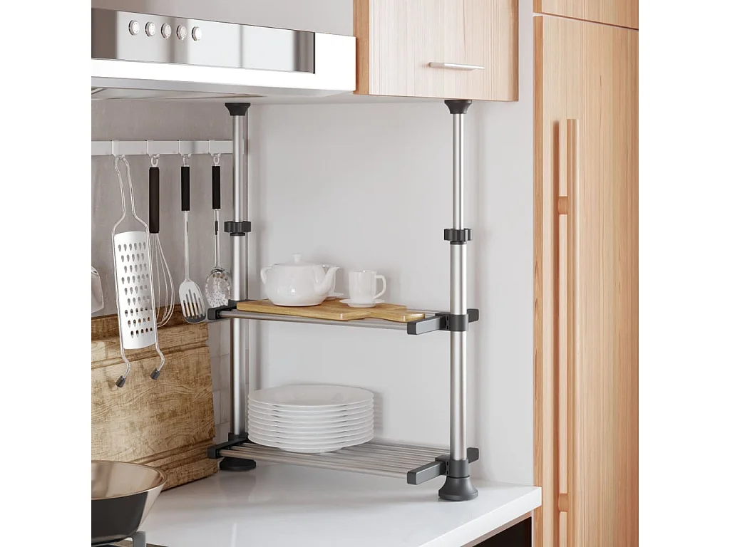 Estantería de cocina aluminio 50x25x(50-70) cm ES499312