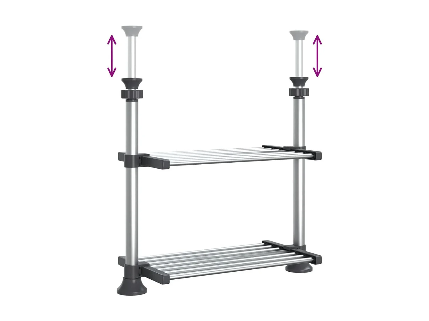 Estantería de cocina aluminio 50x25x(50-70) cm ES499312