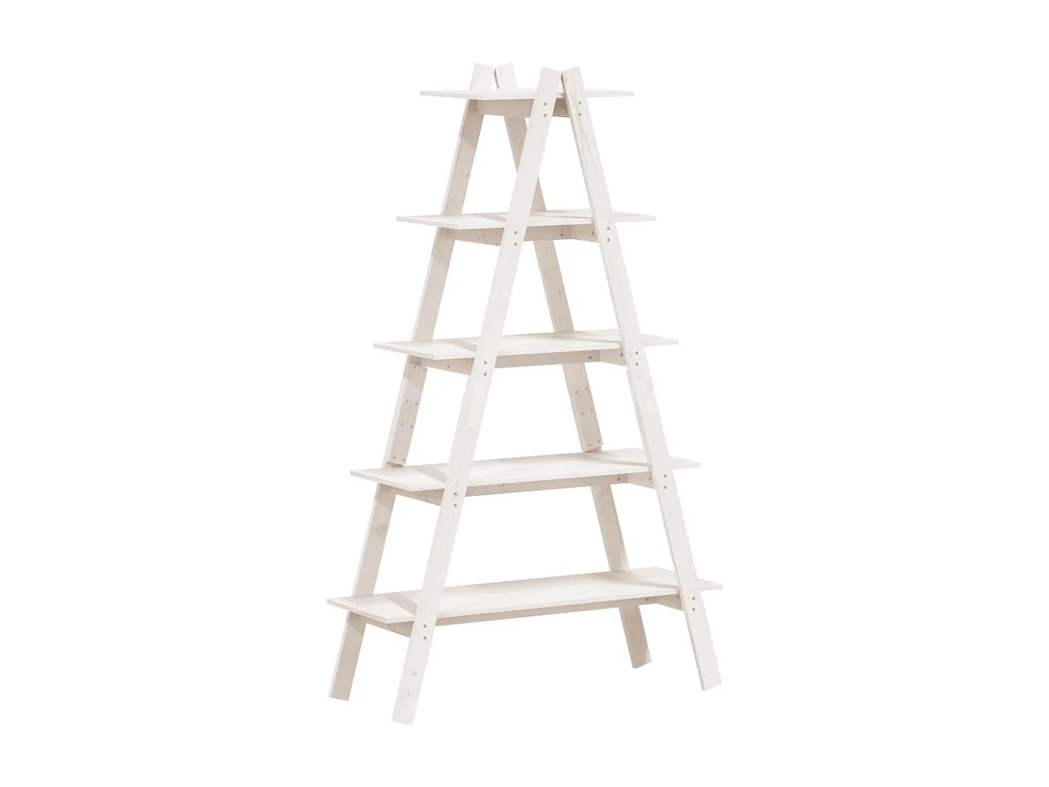 Estante c/ 5 prateleiras forma de A 110x40x180,5cm pinho maciço PT818679