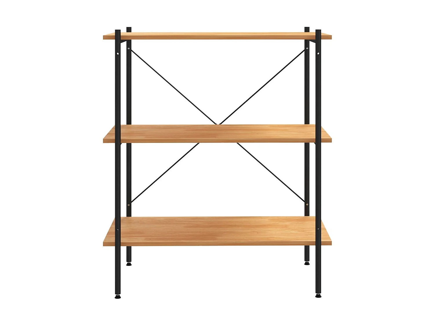 Étagère à 3 niveaux Noir et chêne 80x40x92 cm OFR39929 BonneVie Meuble