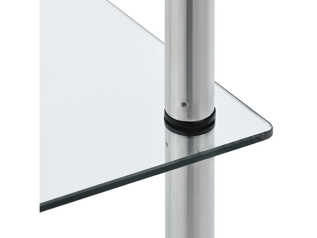 Étagère 6 niveaux Transparent 40x40x160 cm Verre trempé OFR56176 BonneVie Meuble