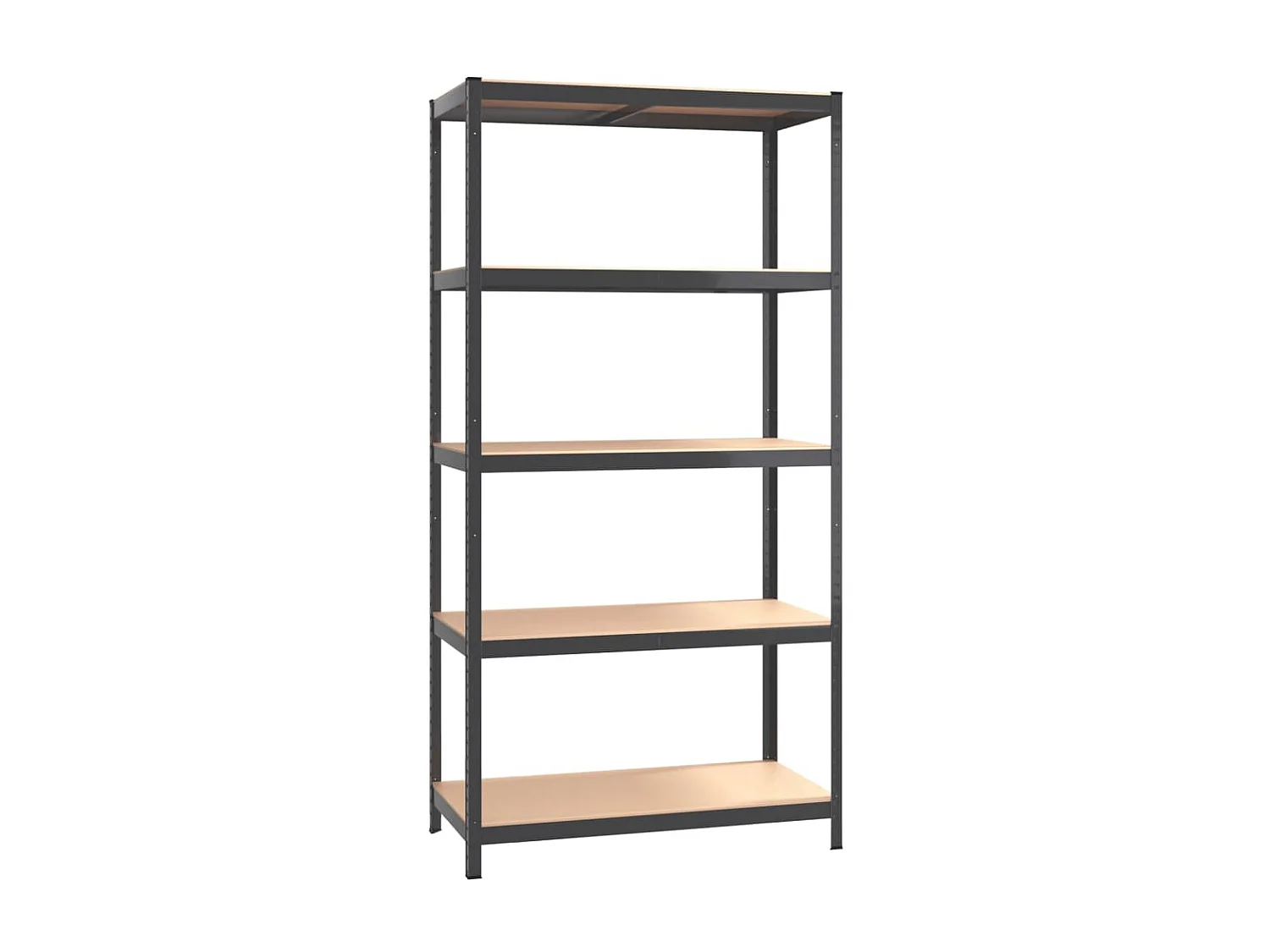 Estante 5 prateleiras 2 pcs madeira processada/aço antracite PT260966