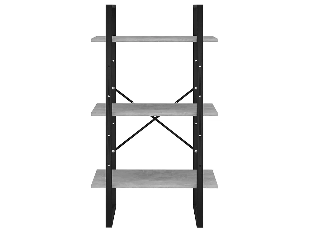 Estante de almacenaje contrachapada gris hormigón 60x30x105 cm ES897472