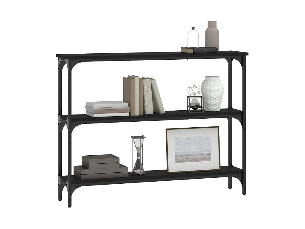 Konsolentisch,Flurtisch Schwarz 100x22,5x75 cm Holzwerkstoff -gkd695681