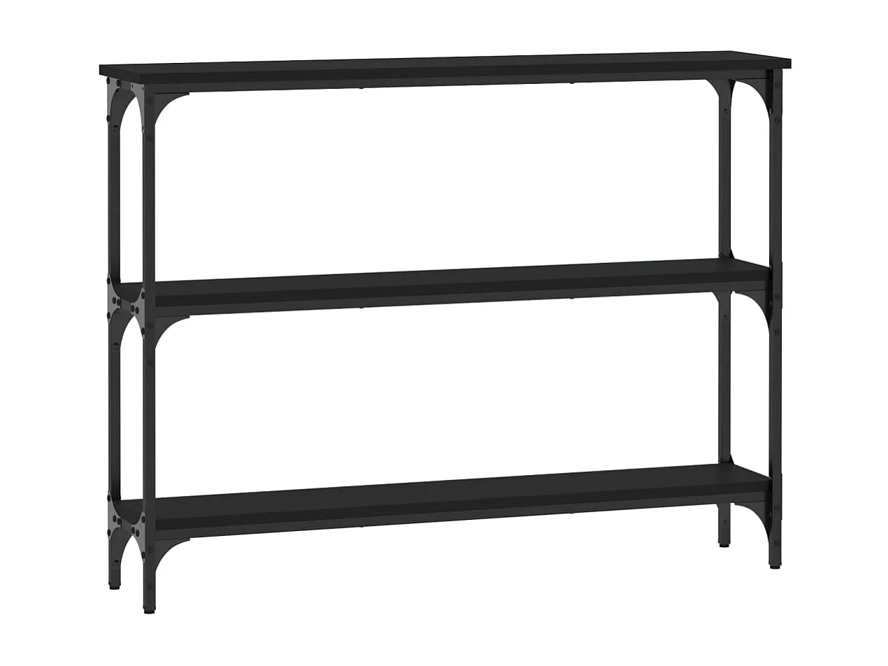 Wandtafel 100x22,5x75 cm bewerkt hout zwart NL545329