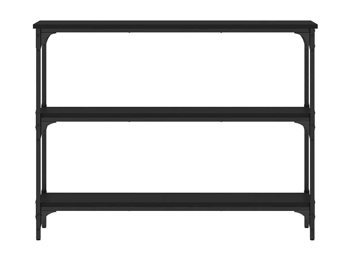 Wandtafel 100x22,5x75 cm bewerkt hout zwart NL545329