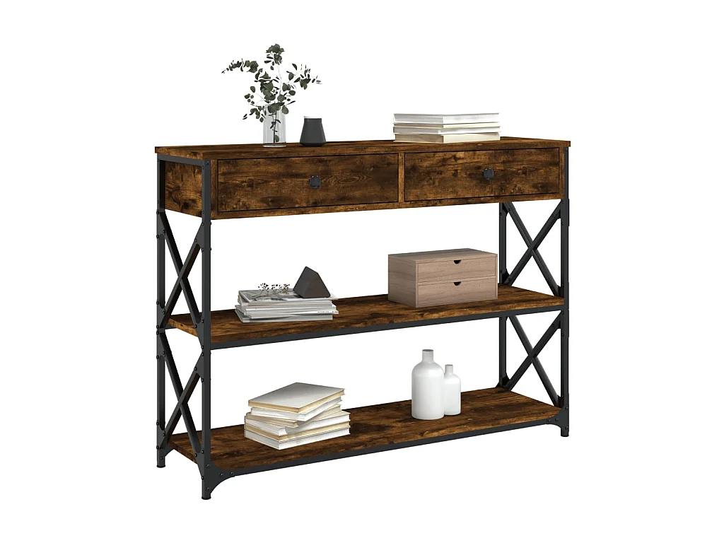 Konsolentisch,Flurtisch Räuchereiche 100x28x75 cm Holzwerkstoff -gkd680754