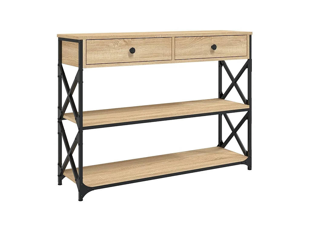 Wandtafel 100x28x75 cm bewerkt hout sonoma eikenkleurig NL882437