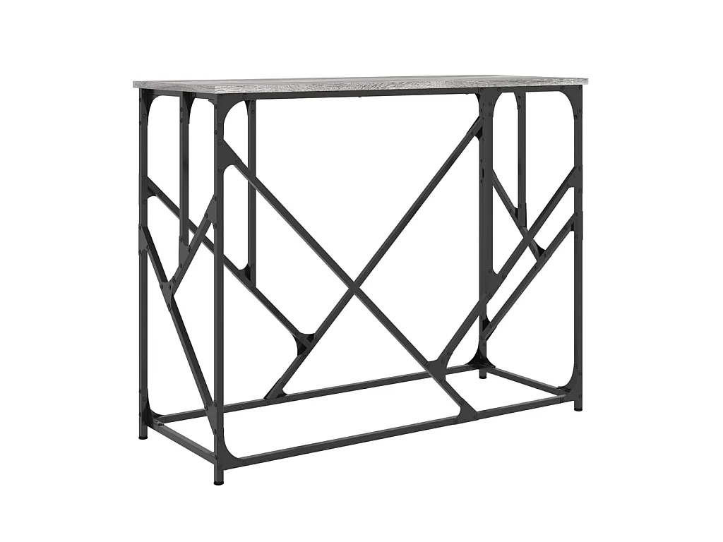 Mesa consola madera de ingeniería gris Sonoma 100x40x80 cm ES976282