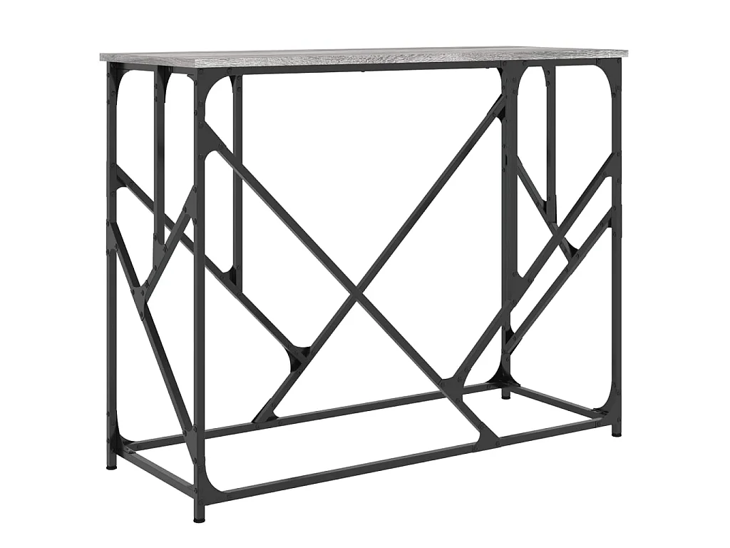 Console sonoma gris 100x40x80 cm bois d'ingénierie OFR13909 BonneVie Meuble