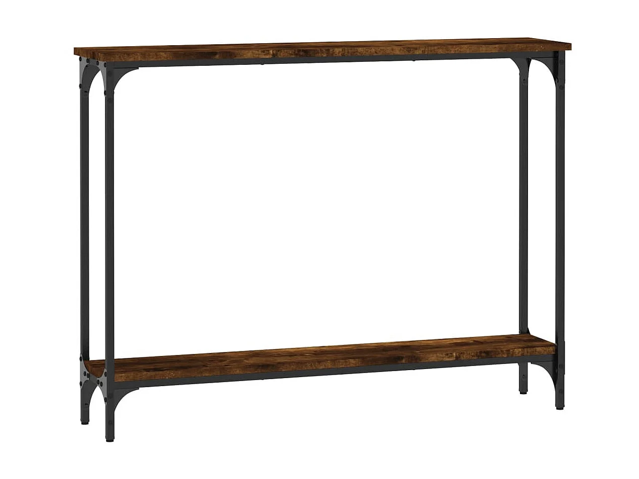 Mesa consola madera de ingeniería roble ahumado 100x22,5x75 cm ES713181