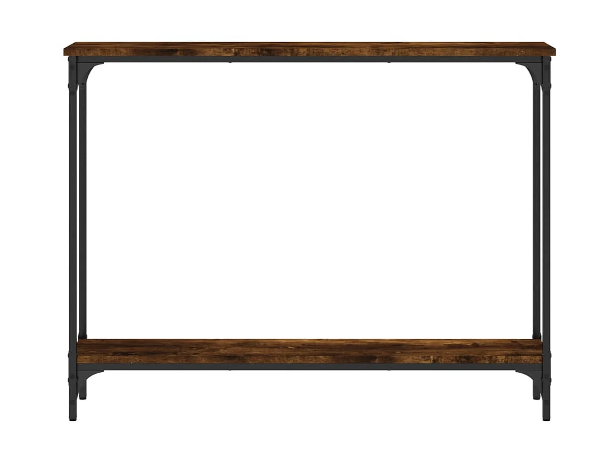 Mesa consola madera de ingeniería roble ahumado 100x22,5x75 cm ES713181