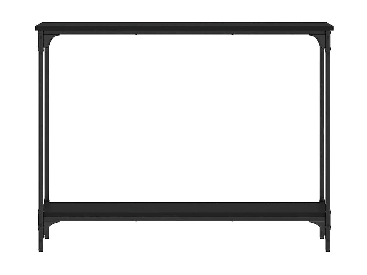 Table console, Table d'entrée pour salon, Bout de canapé, Table d'appoint noir 100x22,5x75 cm bois d'ingénierie OLQ6866 BonneVie Meuble