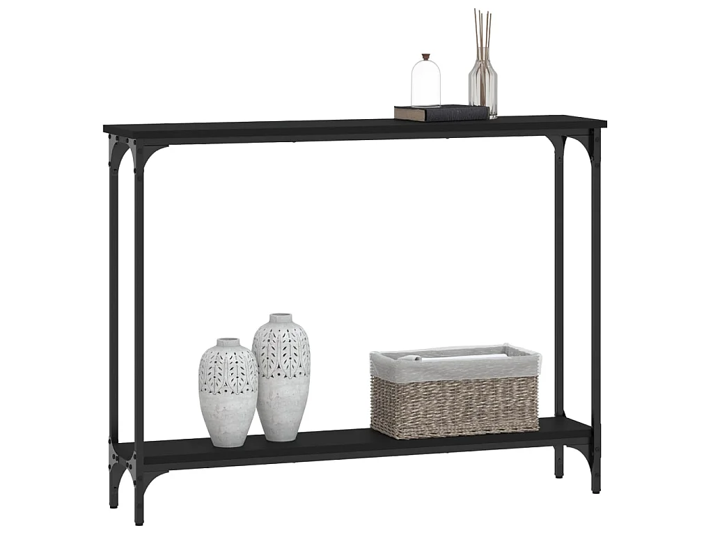 Konsolentisch,Flurtisch Schwarz 100x22,5x75 cm Holzwerkstoff -gkd494284