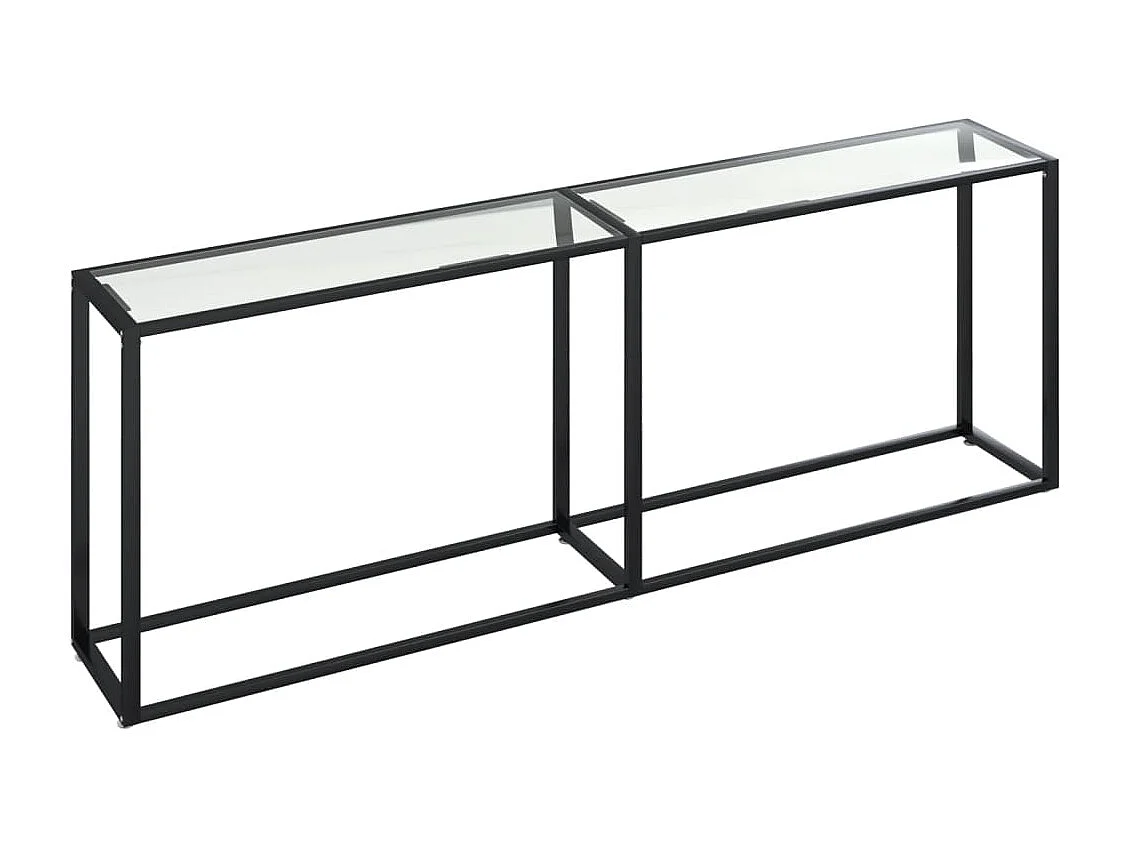 Mesa consola vidrio templado transparente 220x35x75,5 cm ES250689
