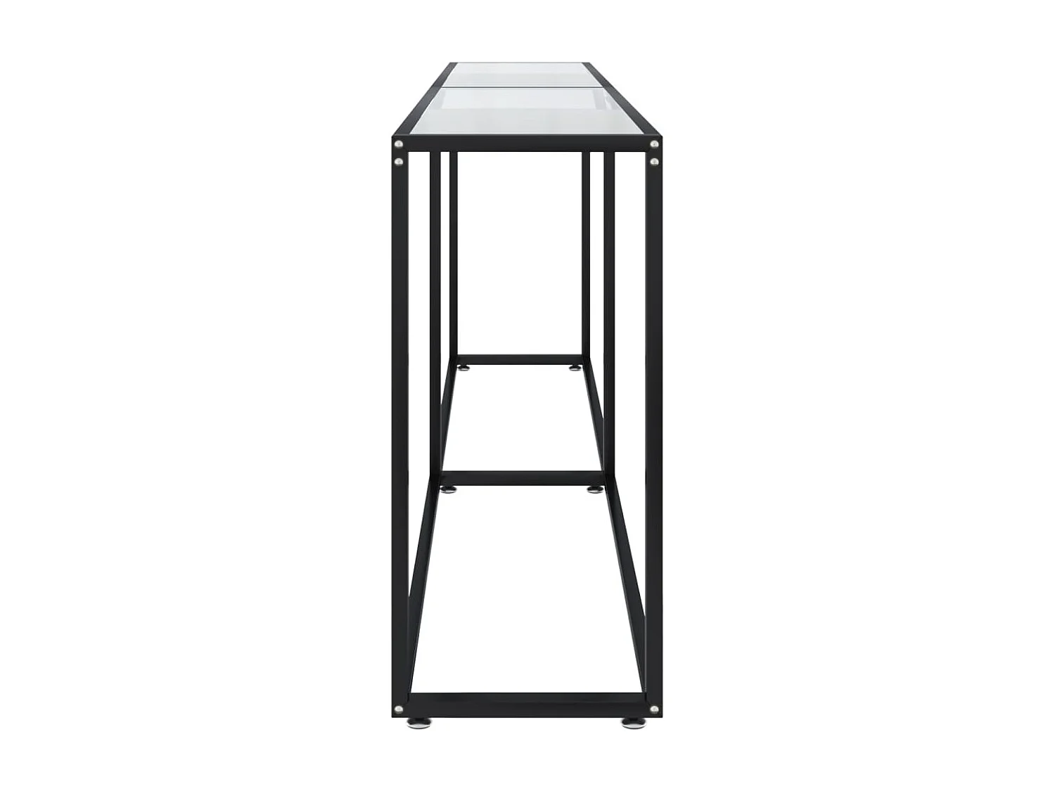 Mesa consola vidrio templado transparente 220x35x75,5 cm ES250689