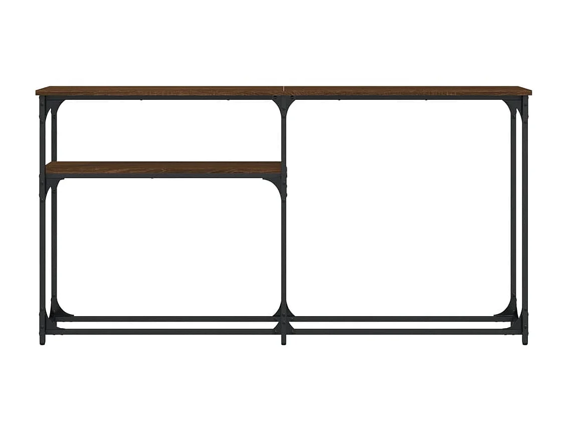 Console chêne marron 145x22,5x75 cm bois d'ingénierie OFR67196 BonneVie Meuble