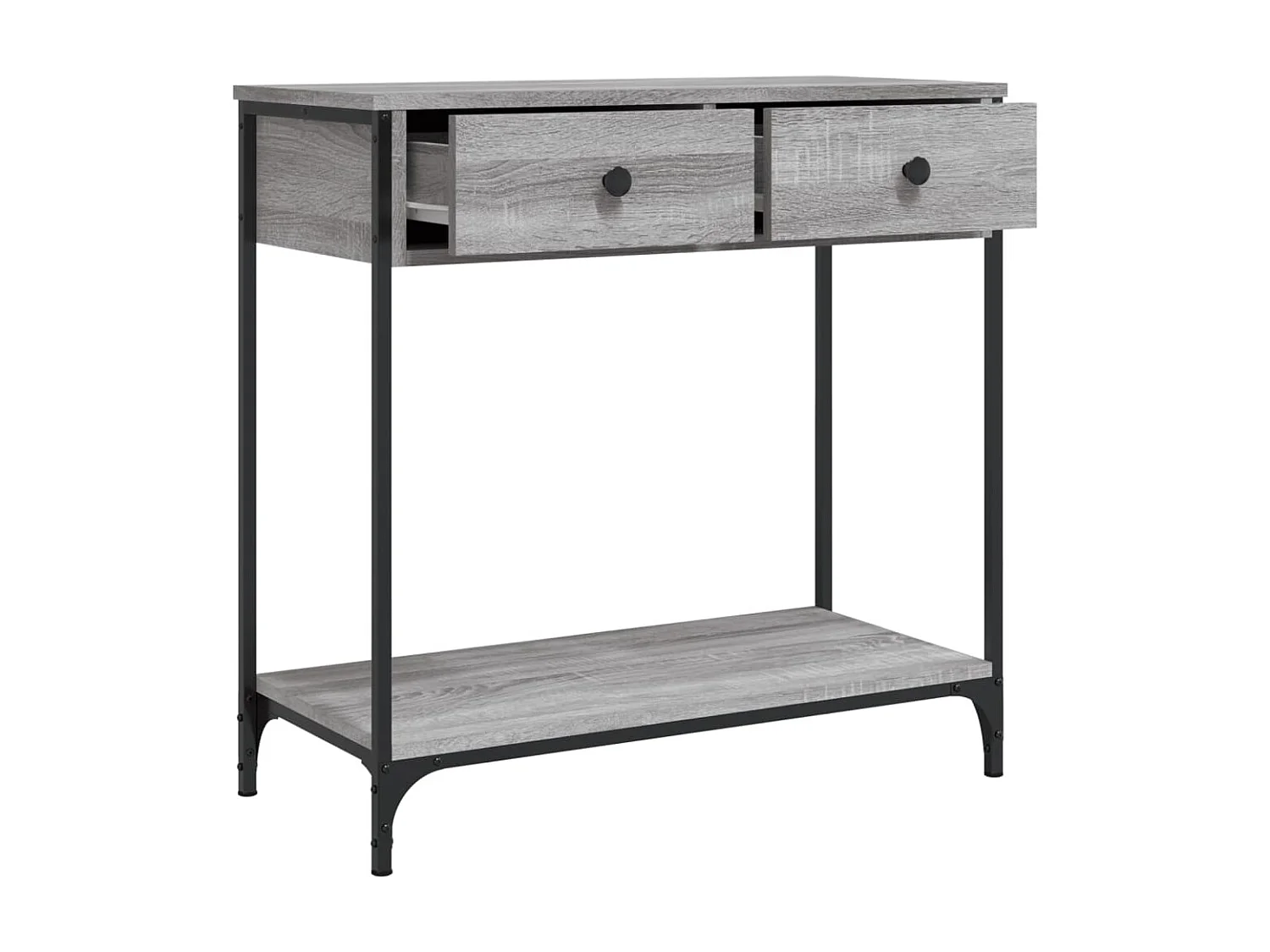 Wandtafel 75x34,5x75 cm bewerkt hout grijs sonoma eikenkleurig NL832692