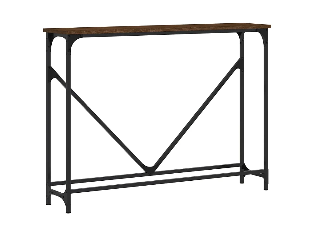 Console chêne marron 102x22,5x75 cm bois d'ingénierie OFR97663 BonneVie Meuble
