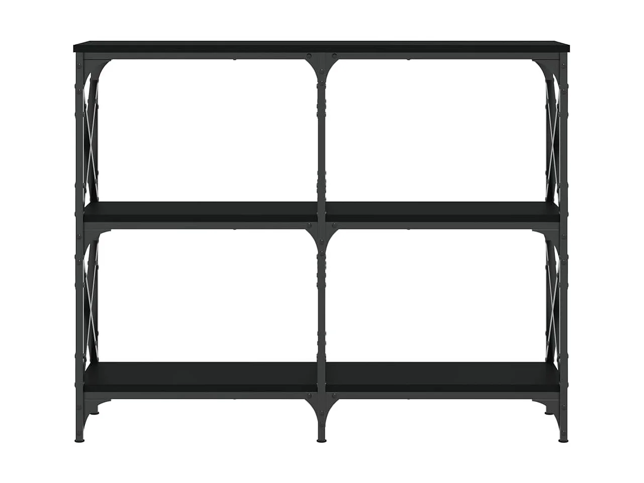 Console noir 100x28x80,5 cm bois d'ingénierie OFR45259 BonneVie Meuble