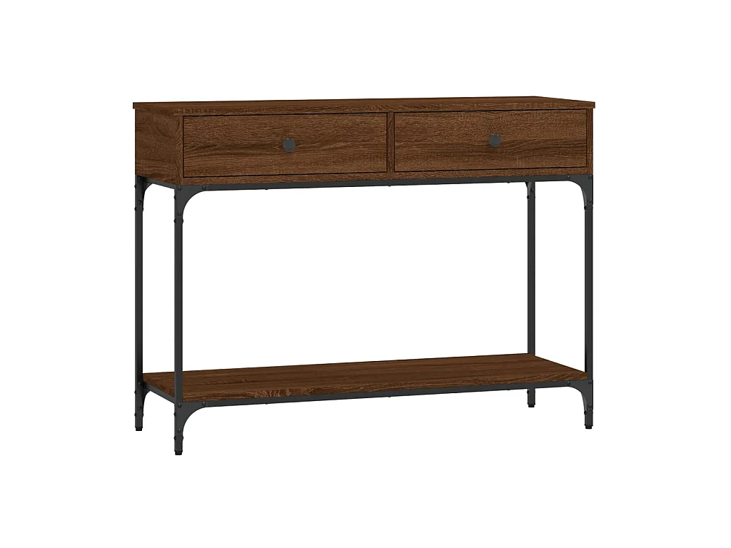 Konsolentisch,Flurtisch Braun Eichen-Optik 100x34,5x75 cm Holzwerkstoff -gkd942912