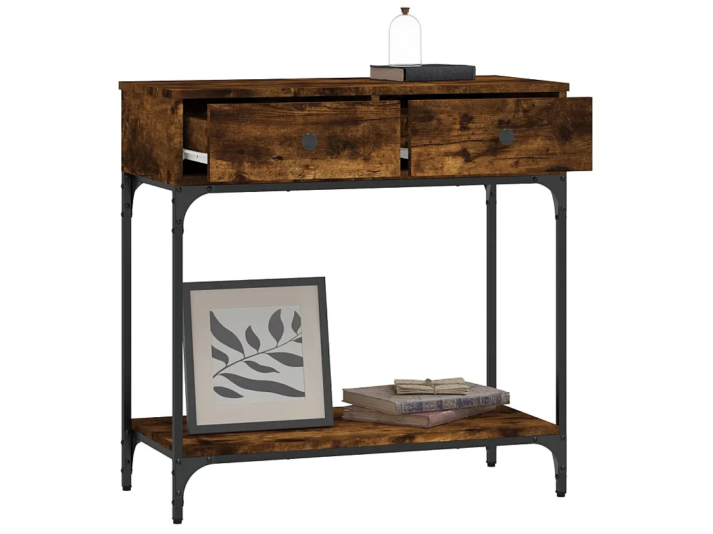 Konsolentisch,Flurtisch Räuchereiche 75x34,5x75 cm Holzwerkstoff -gkd366938