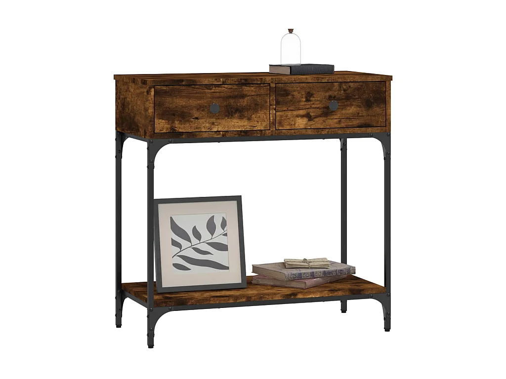 Konsolentisch,Flurtisch Räuchereiche 75x34,5x75 cm Holzwerkstoff -gkd366938