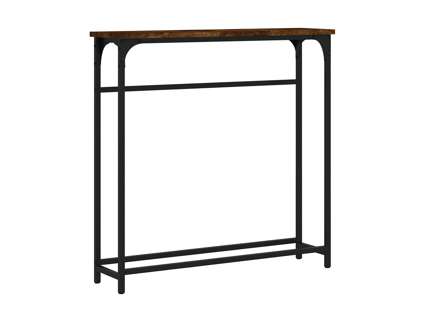 Mesa consola 75x19,5x75 cm derivados de madeira carvalho fumado PT344896