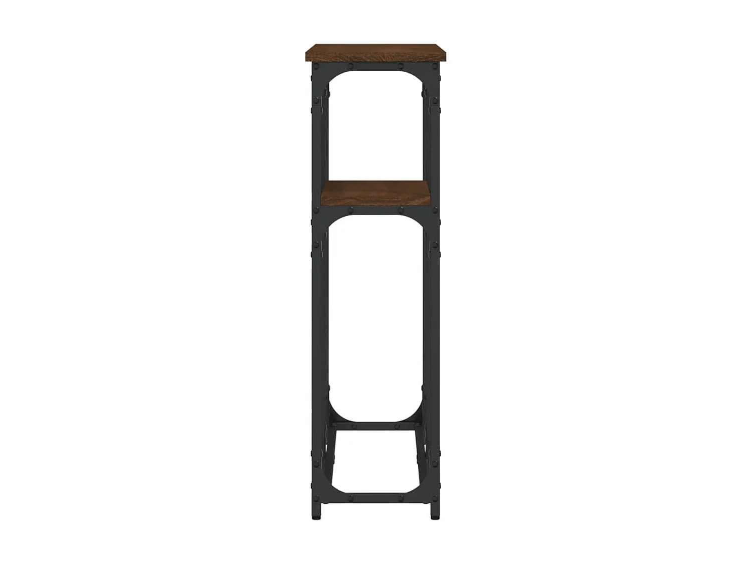 Mesa consola madera de ingeniería marrón roble 90x22,5x75 cm ES428258