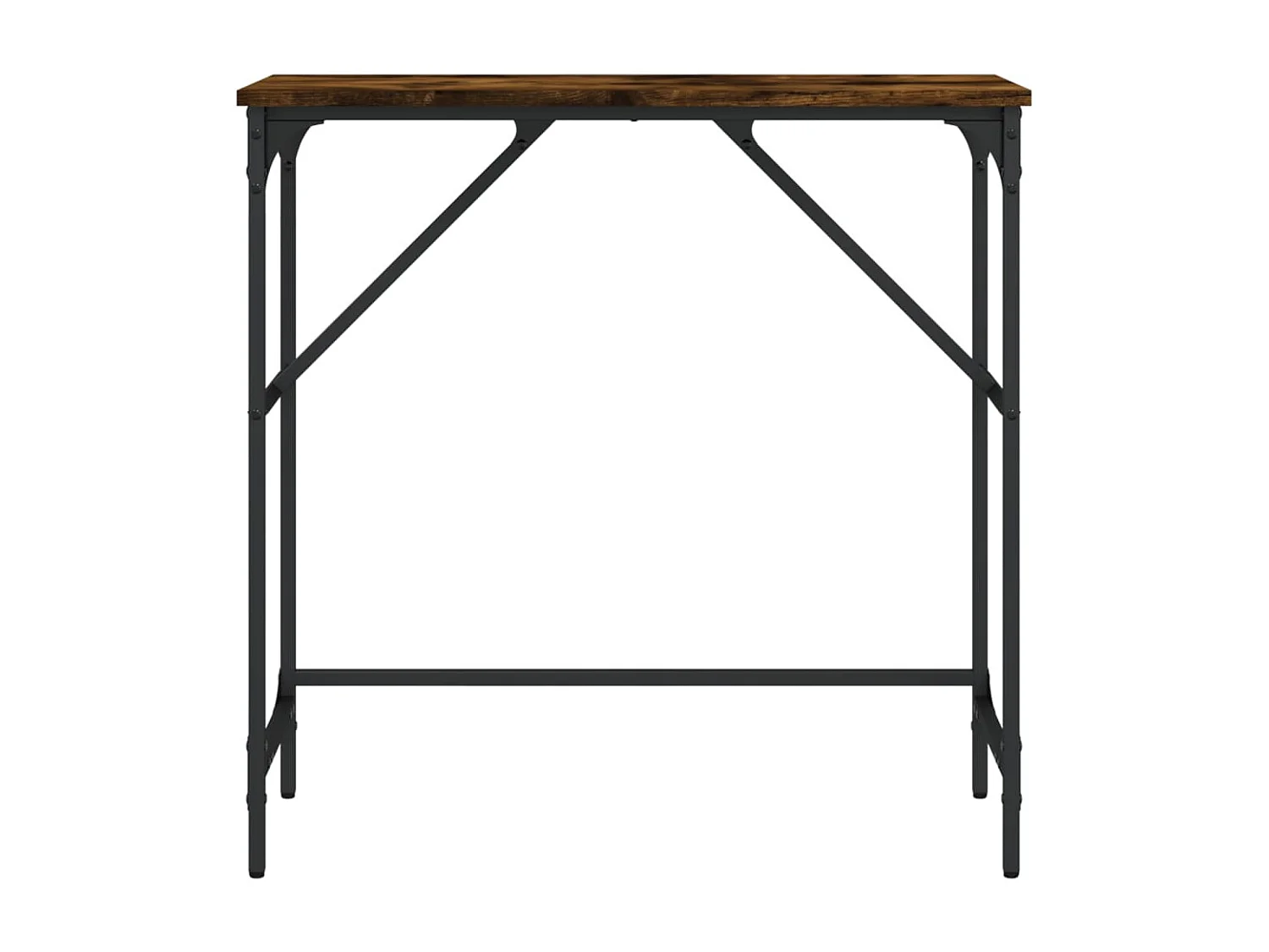 Console chêne fumé 75x32x75 cm bois d'ingénierie OFR75306 BonneVie Meuble