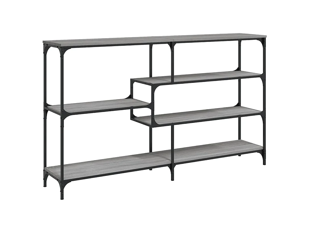 Console sonoma gris 160x32x95 cm bois d'ingénierie OFR51460 BonneVie Meuble
