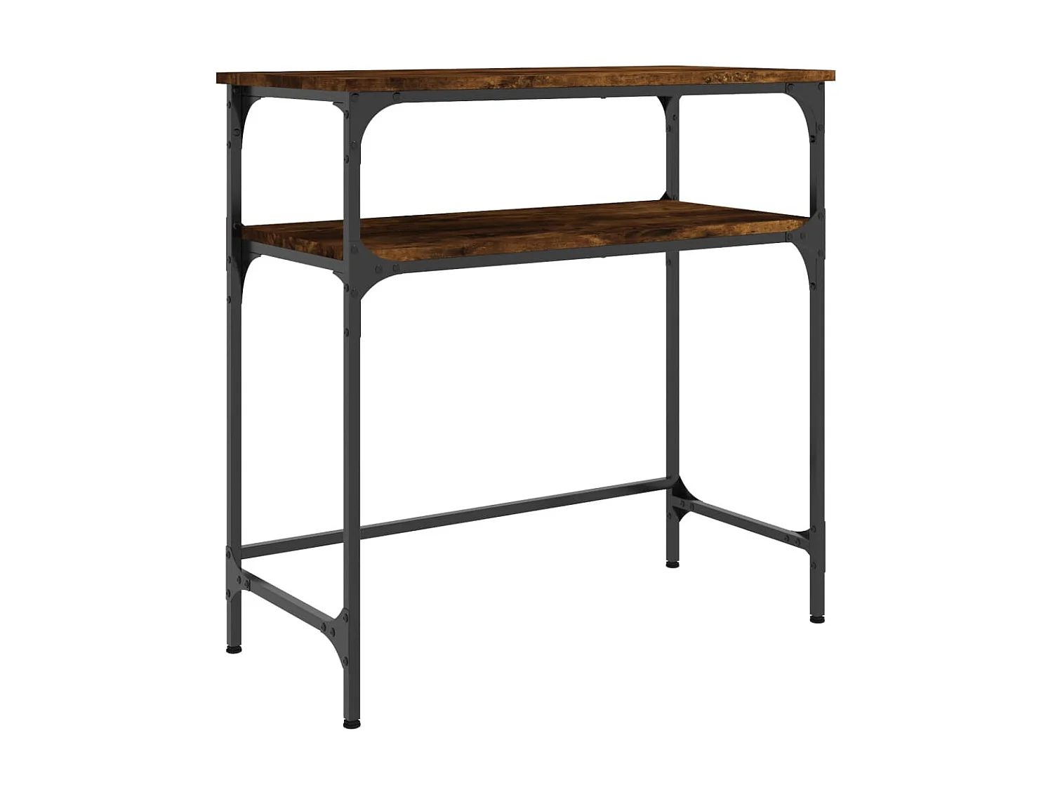 Mesa consola 75x35,5x75 cm derivados de madeira carvalho fumado PT812998