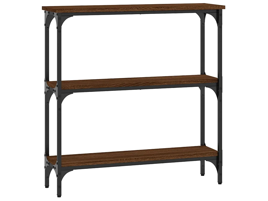 Console chêne marron 75x22,5x75 cm bois d'ingénierie OFR37055 BonneVie Meuble