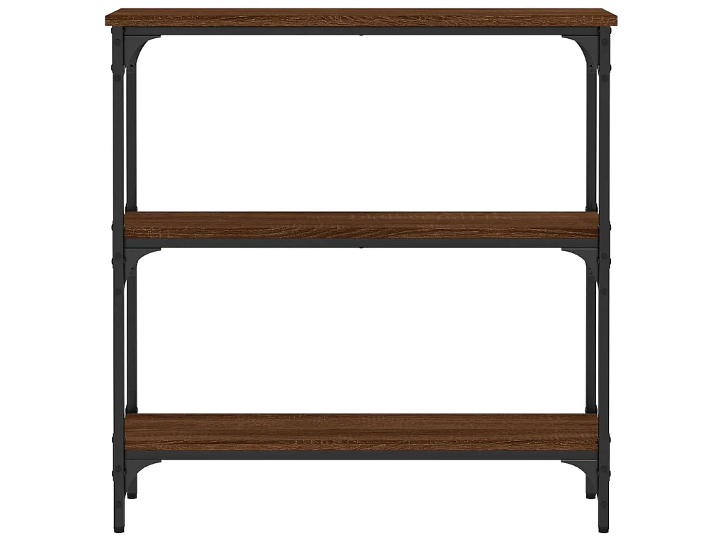 Console chêne marron 75x22,5x75 cm bois d'ingénierie OFR37055 BonneVie Meuble