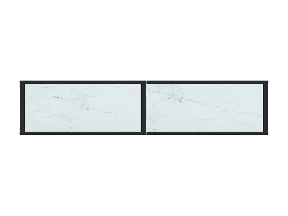 Wandtafel 160x35x75,5 cm gehard glas witmarmerkleurig NL148913