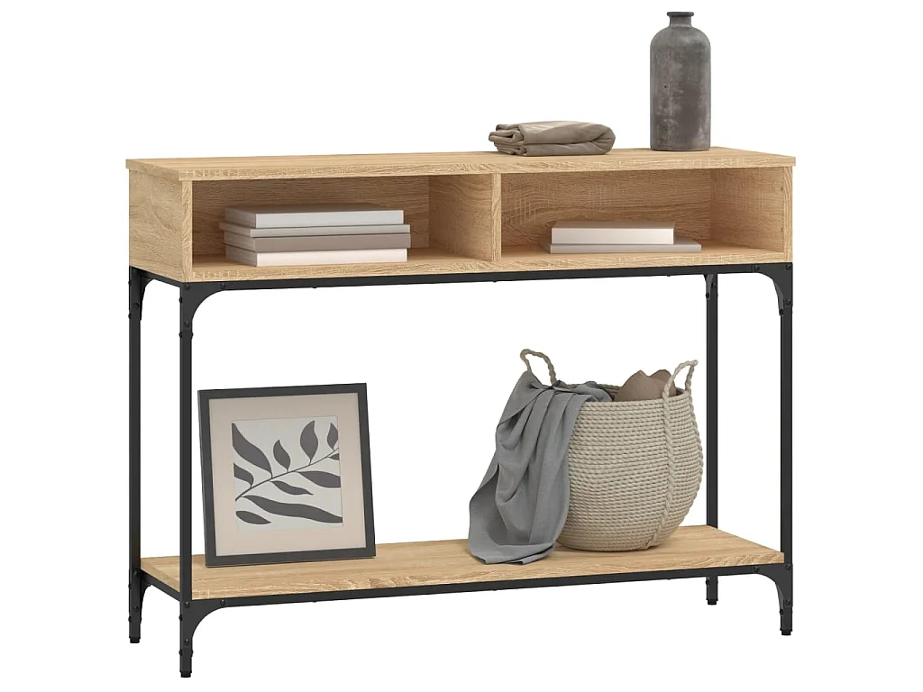 Console chêne sonoma 100x30,5x75 cm bois d'ingénierie OFR42192 BonneVie Meuble
