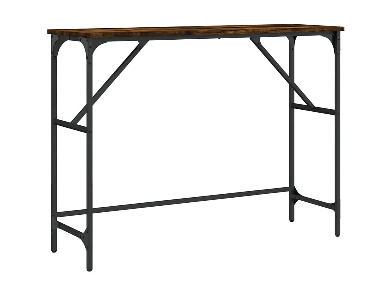 Console chêne fumé 100x32x75 cm bois d'ingénierie OFR20039 BonneVie Meuble