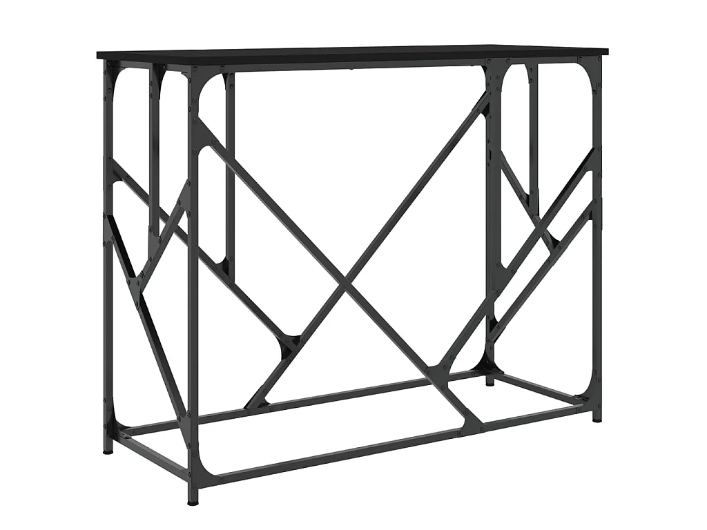 Console noir 100x40x80 cm bois d'ingénierie OFR22165 BonneVie Meuble
