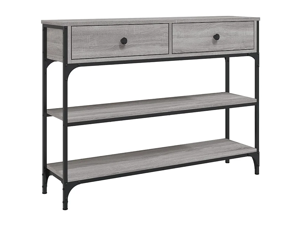 Console sonoma gris 100x25x75 cm bois d'ingénierie OFR43790 BonneVie Meuble